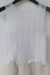 SWAYING/KNIT crochet stitching rotating skirt SW212LS18 white